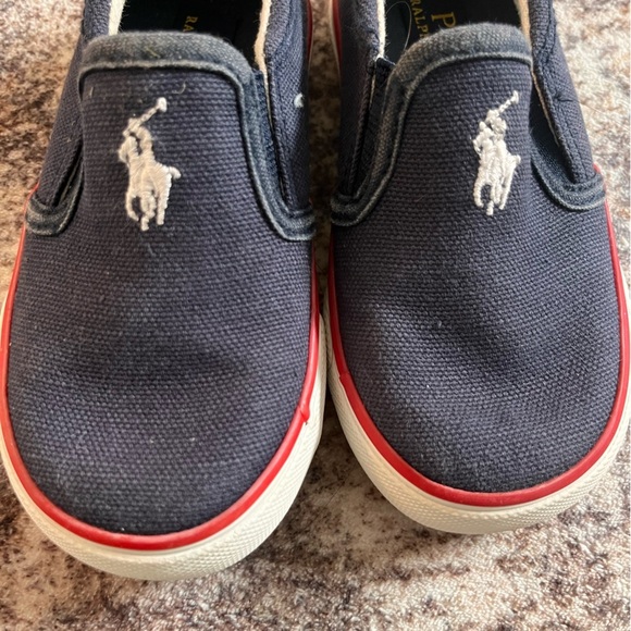 Polo Ralph Lauren Navy Slip-On Toddler Shoes Size 6 - Picture 2 of 6